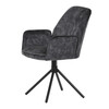 Jídelní židle, černá, sametová látka, HC-511 BK4