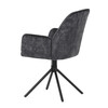 Jídelní židle, černá, sametová látka, HC-511 BK4