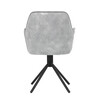 Jídelní židle, šedá, sametová látka, HC-511 SIL4