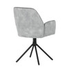 Jídelní židle, šedá, sametová látka, HC-511 SIL4