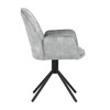 Jídelní židle, šedá, sametová látka, HC-511 SIL4