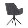 Jídelní židle, černá, sametová látka, HC-511 BK4
