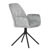 Jídelní židle, šedá, sametová látka, HC-511 SIL4