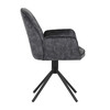 Jídelní židle, černá, sametová látka, HC-511 BK4