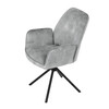 Jídelní židle, šedá, sametová látka, HC-511 SIL4