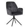 Jídelní židle, černá, sametová látka, HC-511 BK4