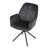 Jídelní židle, černá, sametová látka, HC-511 BK4