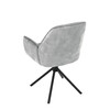 Jídelní židle, šedá, sametová látka, HC-511 SIL4