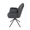 Jídelní židle, černá, sametová látka, HC-511 BK4