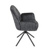 Jídelní židle, černá, sametová látka, HC-511 BK4