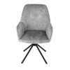 Jídelní židle, šedá, sametová látka, HC-511 SIL4