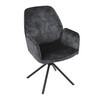 Jídelní židle, černá, sametová látka, HC-511 BK4