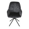 Jídelní židle, černá, sametová látka, HC-511 BK4