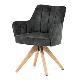 Jídelní židle, zelená, sametová látka, HC-D7188 GRN4