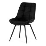 Jídelní židle otočná 180°, černá, látka, HC-T1130 BK2