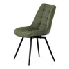 Jídelní židle, zelená, látka, HC-T1130 GRN2