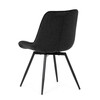 Jídelní židle, černá, látka, HC-T1130 BK2