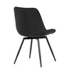 Jídelní židle, černá, látka, HC-T1130 BK2