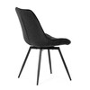 Jídelní židle, černá, látka, HC-T1130 BK2