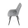 Jídelní židle, šedá, látka, HC-T1130 GREY2