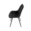 Jídelní židle, černá, látka, HC-T1130 BK2