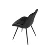 Jídelní židle, černá, látka, HC-T1130 BK2