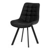 Jídelní židle, černá, látka vintage, HC-V3066 BK3