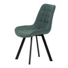 Jídelní židle, zelená, látka vintage, HC-V3066 GRN3
