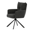 Jídelní židle, šedá, manšestrová látka, HC-X1128 GREY2