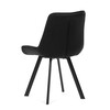Jídelní židle, černá, látka vintage, HC-V3066 BK3