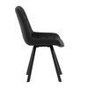 Jídelní židle, černá, látka vintage, HC-V3066 BK3