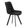Jídelní židle, černá, látka vintage, HC-V3066 BK3
