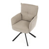 Jídelní židle, béžová, manšestrová látka, HC-X1128 LAN2