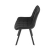 Jídelní židle, černá, látka vintage, HC-V3066 BK3