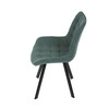 Jídelní židle, zelená, látka vintage, HC-V3066 GRN3