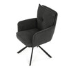 Jídelní židle, šedá, manšestrová látka, HC-X1128 GREY2