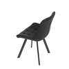 Jídelní židle, černá, látka vintage, HC-V3066 BK3