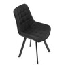 Jídelní židle, černá, látka vintage, HC-V3066 BK3