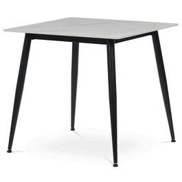 Jídelní stůl 80x80cm, keramika, mramor, HT-398M WT