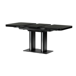 Jídelní stůl rozkládací 120-160x80 cm, mdf, černá, HT-D1926 BK