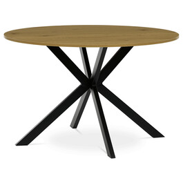 Kulatý jídelní stůl 120x120cm, mdf, divoký dub, HT-F4120 OAK