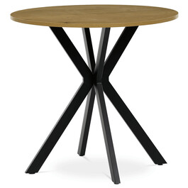 Kulatý jídelní stůl 80x80cm, mdf, divoký dub, HT-F4108 OAK