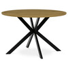 Kulatý jídelní stůl 120x120cm, mdf, divoký dub, HT-F4120 OAK