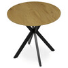 Kulatý jídelní stůl 80x80cm, mdf, divoký dub, HT-F4108 OAK