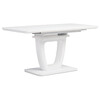 Jídelní stůl rozkládací 110-150x75 cm, mdf, bílá, HT-430 WT
