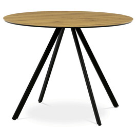 Kulatý jídelní stůl 100x100cm, lamino, dub, HT-R5010 OAK