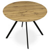Kulatý jídelní stůl 100x100cm, lamino, dub, HT-R5010 OAK