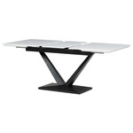 Jídelní stůl rozkládací 140-180x85 cm, mdf HT-W1630 WT