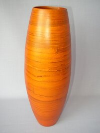 Bambusová váza vysoká oranžová