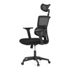 Kancelářská židle, houpací mechanismus, černá síťovina, KA-B1025 BK